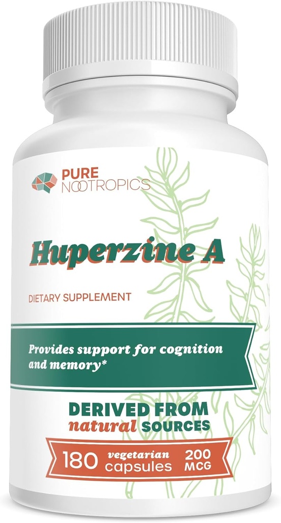 Huperzine A 200 mcg – Cognitive and Memory Support – 180 Capsules Vegetarianos