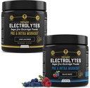 MMA Nutrition HRDWRK 100 Servings Keto Electrolytes Powder Hydration Sugar Free - Electrolyte Powder to Boost Endurance " Reduce Fatiga with Electrolytes Suplemento - Unflavored " Blue Raspberry Set