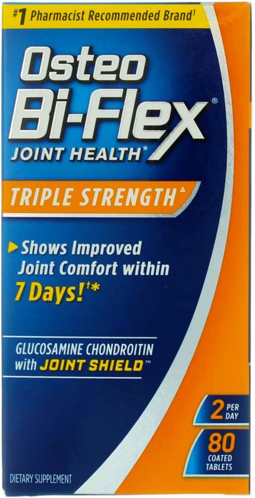 Osteo Bi-Flex Joint Health Coated Tablets Triple Fuerza - 80ct, Pack de 2