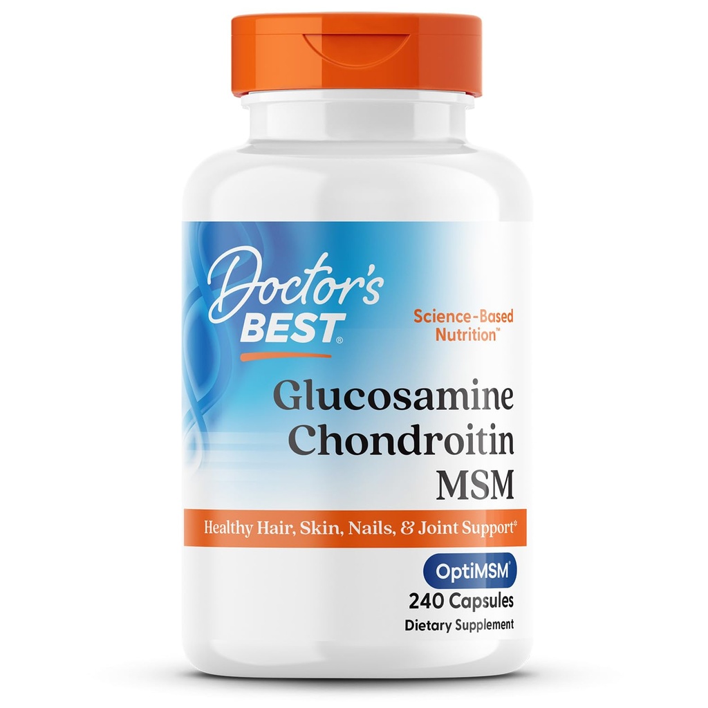 La mejor condroitina de Glucosamina del médico con cápsulas OptiMSM, soporta la estructura conjunta saludable, función " Comfort, no Gluten Free, Soy Free, 240 Conde (Pack of 1)