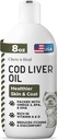 Aceite de hígado de bacalao para perros - 8 oz - Contiene Omega 3, Omega 6, vitamina A y vitamina D para reducir el picor y promover la piel y la carne, corazón, articulación y salud inmunitaria