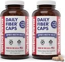 Yerba Prima Daily Fiber Caps Fórmula 400 Capsules (Pack of 2) - Ambos Soluble / Fibra Insoluble con Psyllium Seed Husks, Acacia Gum, Apple Fiber Suplemento