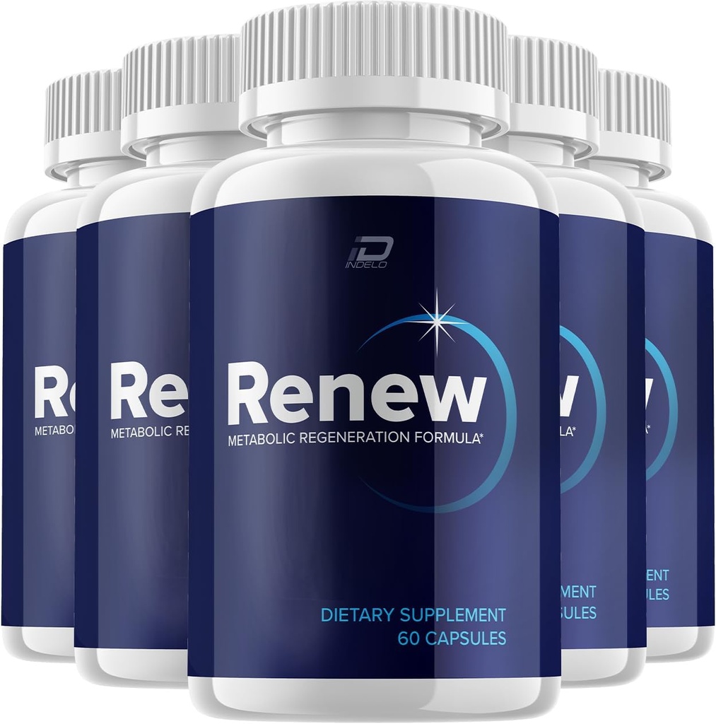Renovar capsules Suplemento, Renovar la regeneración metabólica Fórmula, Renovar píldoras, Renovar cápsulas Reseñas, Renovar máxima fuerza (5 Pack - 300 cápsulas)
