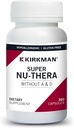 Kirkman Super Nu-Thera® w/o Vitaminas A y D - Hypoallergenic ← 360 Vegetarian Capsules ← Multi Vitamin tención permanente Proporciona alta vitamina B-6 y contenido de magnesio ← permanente Gluten y Casein Free