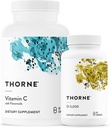 THORNE - Esencial Vitaminas Bundle: Complejo de Vitamina C & D-5000 - Inmune, Bone Health y Energy Support - 60 a 90 Servimientos