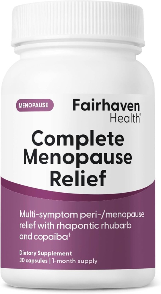 Fairhaven Health Complete Menopause Relief ← Nonhormonal Menopause Supplement for Women ← Ayuda de Hot Flashes, Sudaderas Nocturnas y Sudaderas Mood