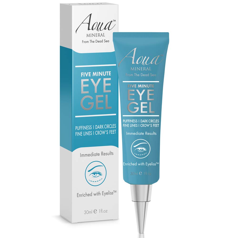 Puffy Eye GEL Resultados instantáneos – gel de ojo de reducción naturalmente rápido, eliminar las arrugas, la habilidad y las bolsas – Hidrating Eye Gel w/Green Tea Extract by Aqua Mineral – 1 oz