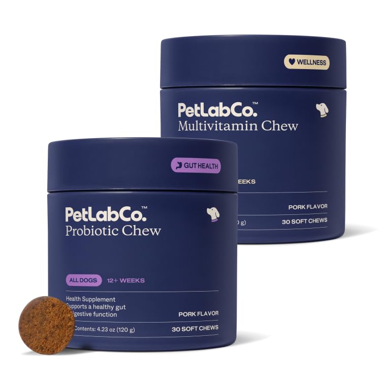 PetLab Co. – Multi-Vitamin & Dog Probiotic Bundle: Chewable Multivitamins for Dogs Support Health & Dog Probiotics to Support Itchy Skin, Occasional Loose Stools, and Healthy Yeast Production