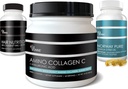 Colágeno marino + Vitaminas de pelo + aceite de pescado Omega-3 - Belleza Nutrición Trifecta Bundle - Esquí, uñas, articulaciones, envejecimiento nutracéuticos
