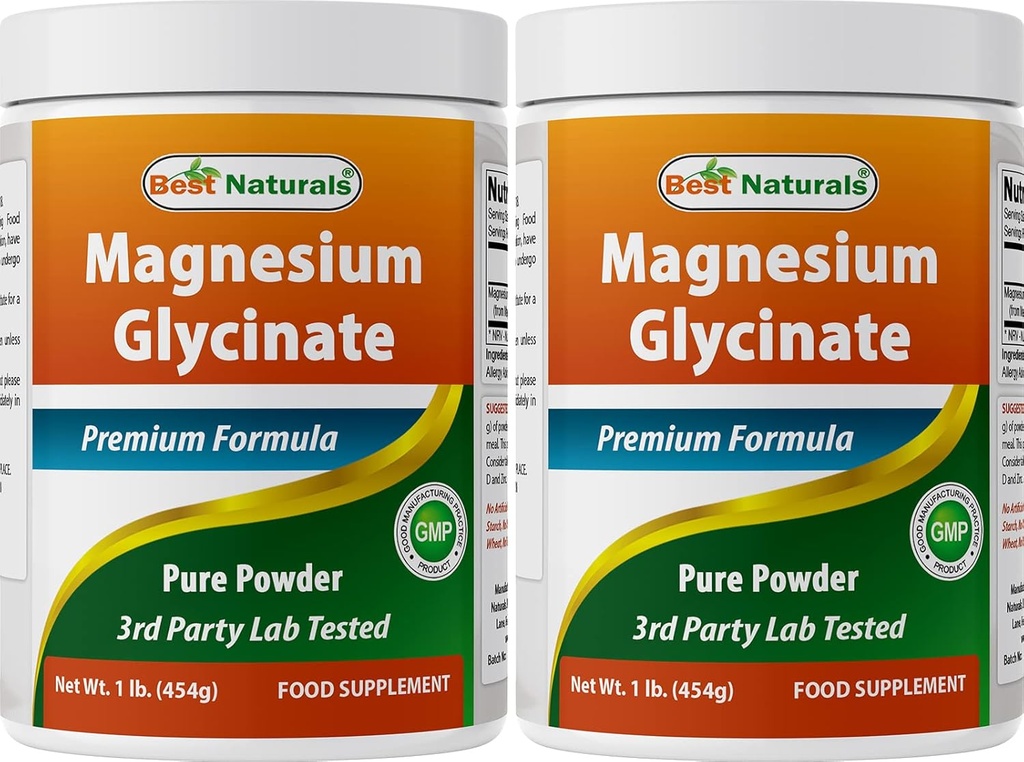 Mejores Naturales Magnesium Glycinate Powder - 1 Libra (1 LB (Pack of 2))