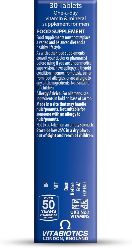 Vitabióticos Wellman Original Vitamina &amp; Suplemento Mineral TEN 30's TEN BUNDLE Vegetarian Tablets by Vitabiotics