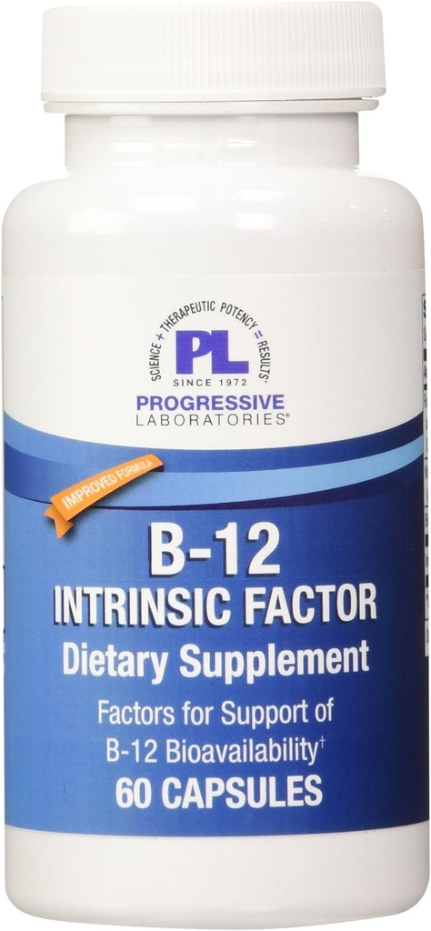Laboratorios progresivos B-12 Suplemento de Factor Intrínseco, 60 Conde