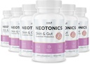 Neotonics Skin and Gut gummies - 100% Natural Probiotic Gummies, Chewable Probiotics for Digestive Health & Skin Health, Daily Probiotics For Women &amp; Men - Apple Flavor, 30 Gummies, 6 Month Supply
