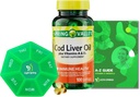 Spring Valley Cod Liver Oil Plus Vitaminas A &amp; D3, 100 softgels, Support Eye Function and a Healthy, Bundle with Vitamins & Minerals Ligth limitadaSpring Guide