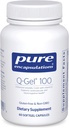 Pure Encapsulations Q-Gel 100 (Hydrosoluble CoQ10) ← CoQ10 con vitamina E para mejorar la solubilidad ← 60 cápsulas Softgel
