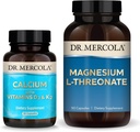 Dr. Mercola Magnesium L-Threonate " Calcium with D3 " K2, 30 Servings, Dietary Supplement, Bone Health, Non-GMO
