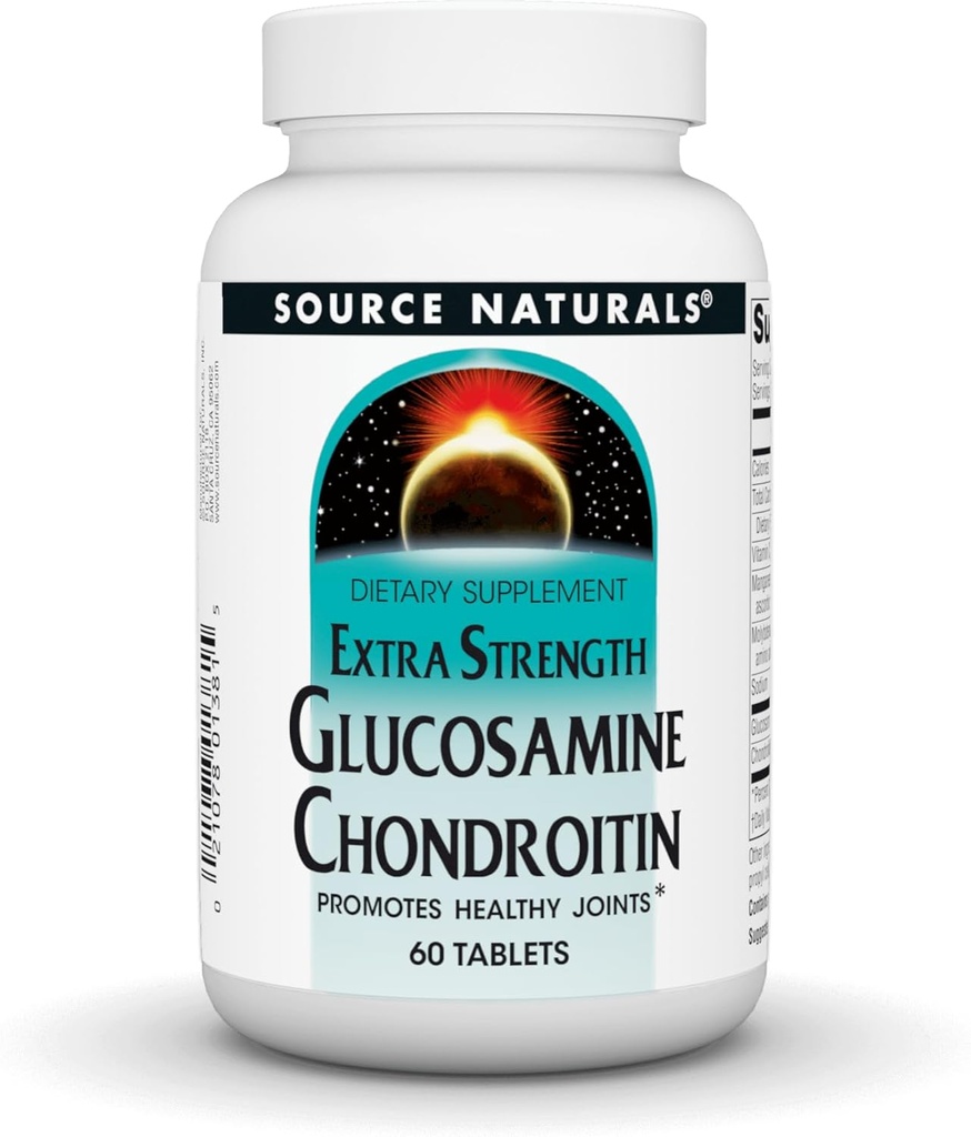 Source Naturals Extra Strength Glucosamine Chondroitin, Promotes Healthy Joints*, 60 Tablets