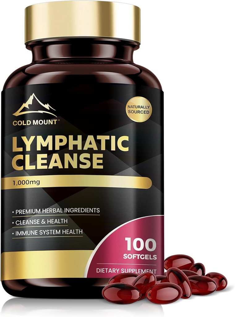 Cold Mount Lymphatic Drainage Suplemento - Soporte Immune Health, Cleanse & Salud, 100 cápsulas