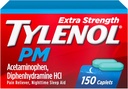 Tylenol PM Extra Strength Nighttime Pain Reliever " Sleep Aid Caplets, 500 mg Acetaminophen " 25 mg Diphenhydramine HCl, Relief for Nighttime Aches " Pains, Non-Habit Forming, 150 ct