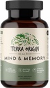 TERRA ORIGIN Healthy Mind and Memory Support Suplemento ← Memoria Cognitive Matrix  CDP Nootropic, Bacopa, L-Tyrosine, Huperzine A, Ginko, B12 ← No GMO, Gluten Free, Dairy Free ← 30 Capsules