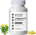 Quercitin, Rhodiola Rosea, Luteolin y Rutin Longevity Blend #4 Anti-Aging Supplement for Cellular Defense with Immunity and Energy Support, Antioxidants