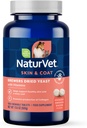 NaturVet Brewers Levadura seca Fórmula con sabor a ajo Más vitaminas para perros y gatos, Tabletas Chewable, Hecho en los EE.UU. con ingredientes de origen global 1000 Condes
