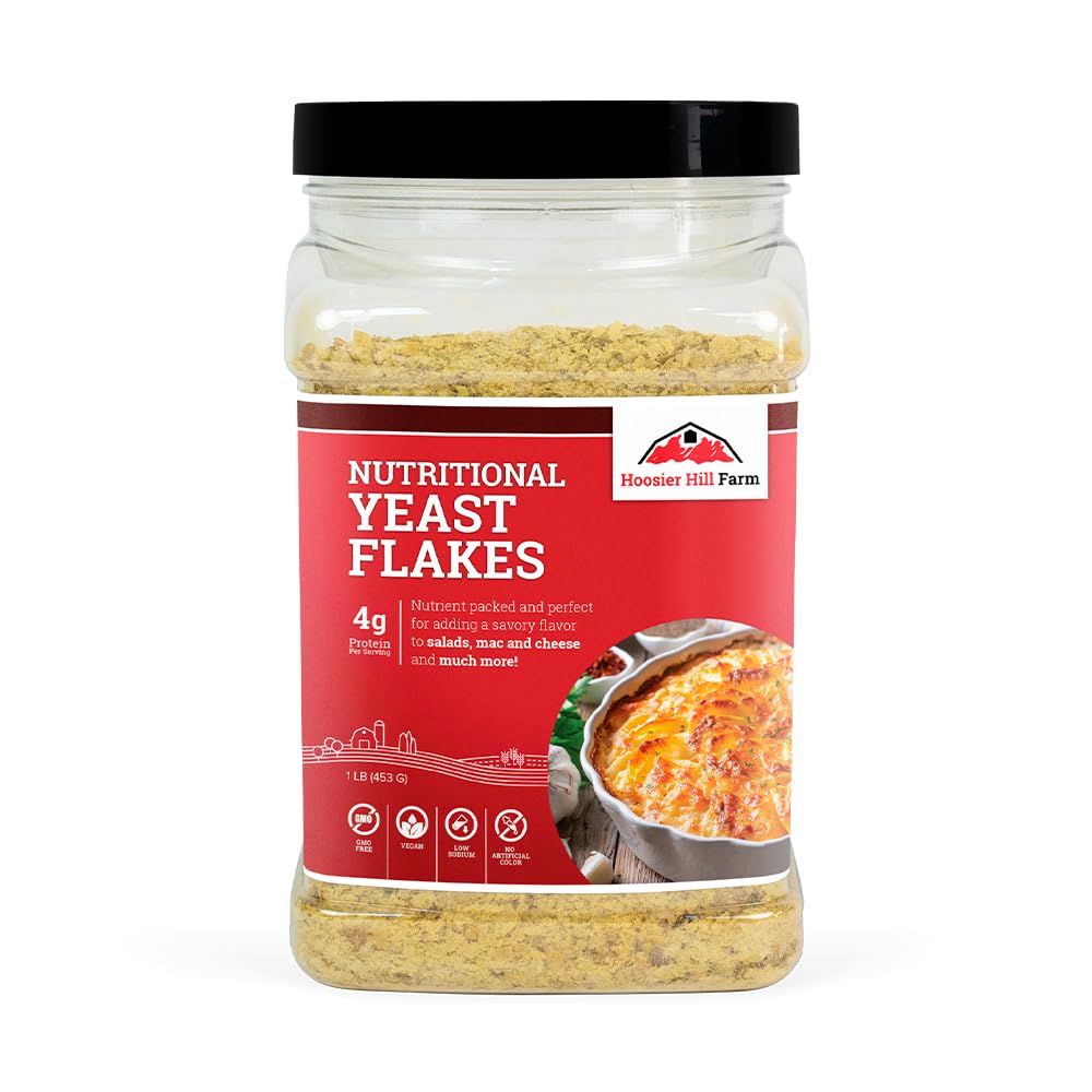 Hoosier Hill Farm Nutricional Yeast Flakes, 1LB (Pack of 1)