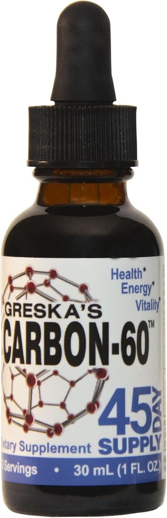 Greska's Carbon-60TM 45-Day Supply, Food-Grade, All-Natural, Organic Ingredients
