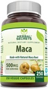 Herbal Secrets Maca 500mg 250 Veggie Capsules ← Non-GMO  Gluten Free ← Hecho en EE.UU.