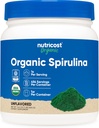 Nutricost Organic Spirulina Powder 454 Grams, 1LB - Pura, certificada Espirulina orgánica