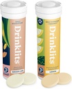 Drinklits Ginger-Lime Hydration & Lemon Immune Support (2) Tube Combo Pack | Great Taste – Daily Electrolytes – Essential Vitamins | 20 Servings (10 Tablets Per Tube)