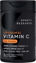 Sports Research® High Potency Liposomal Vitamin C Supplement 1000 mg – Certified Vegan, Non-GMO, Gluten Free | Antioxidant & Immune Support | Ascorbic Acid Vitamin C | 180 Liquid Veggie Capsules