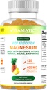 Vitamatic Sugar Free Magnesium Gummies - (Made with GLYCINATE, Citrate, TAURATE, Malate, " ASPARTATE) - 400 mg por Serving - 120 Gummies - Promotes Healthy Relaxation, Muscle, Bone, " Energy Support