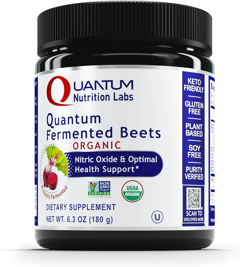 QNL Cultured Fermented Beets - Organic Beet Root Powder - Heart Health Supplement - Ofertas Immunity Support - Vegan Beet Supplement - Natural Source of Nitrates - 6.3 oz
