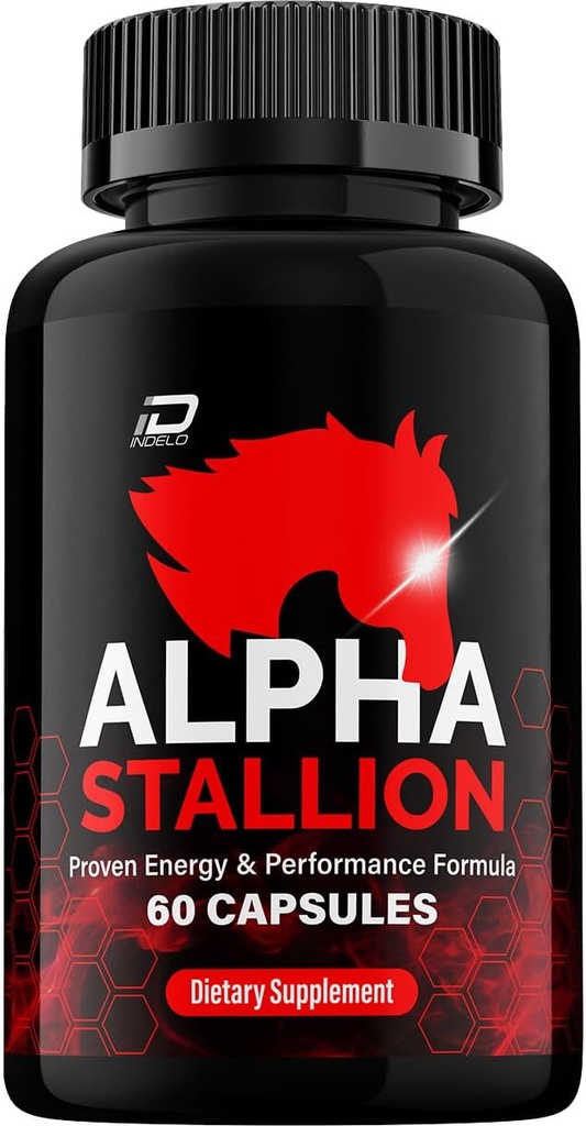 Alpha Stallion Pills Official Fórmula - AlphaStallion Capsules High Performance Fórmula - Maximum Strength, Alpha Stallion All-Natural Fórmula, StallionAlpha Reseñas (1 Pack - 60 cápsulas)