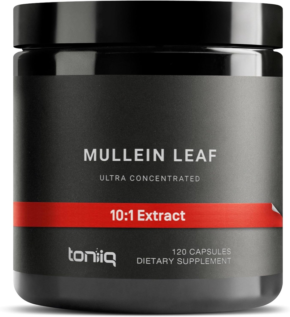 Mullein Leaf Capsules - Ultra High Potency 10:1 Extract - 1300mg Per Serving - Highly Concentrated - Third-Party Lab Tested - 120 Capsules