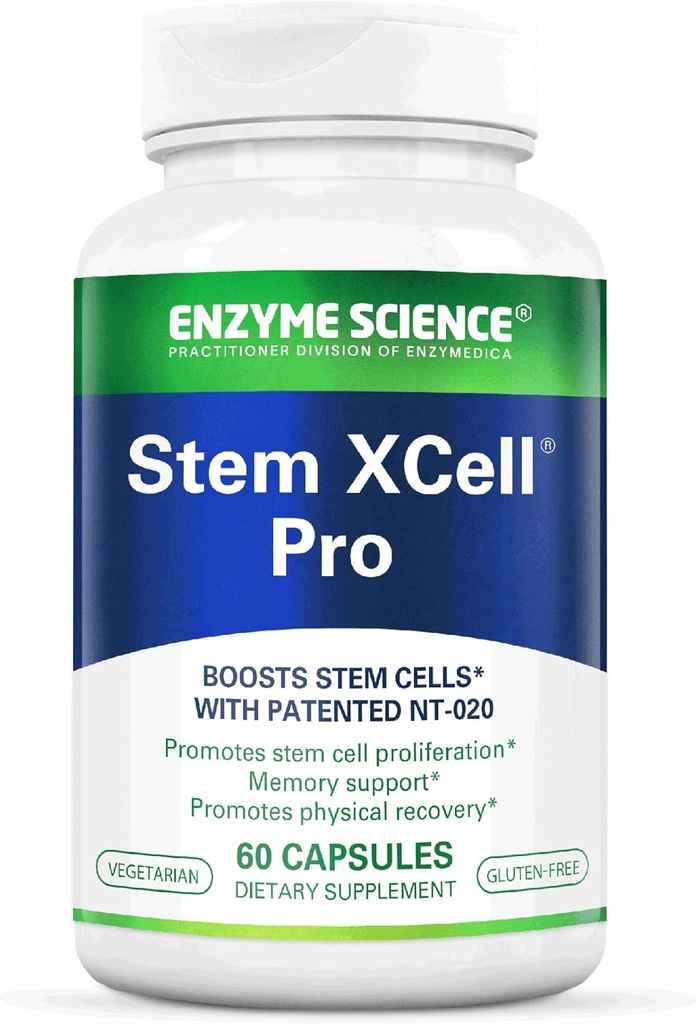 Enzyme Science, Stem XCell Pro, Antioxidant Support for Cellular &amp; Immune Health, Stem Cell Health Supplement, 60 Capsules