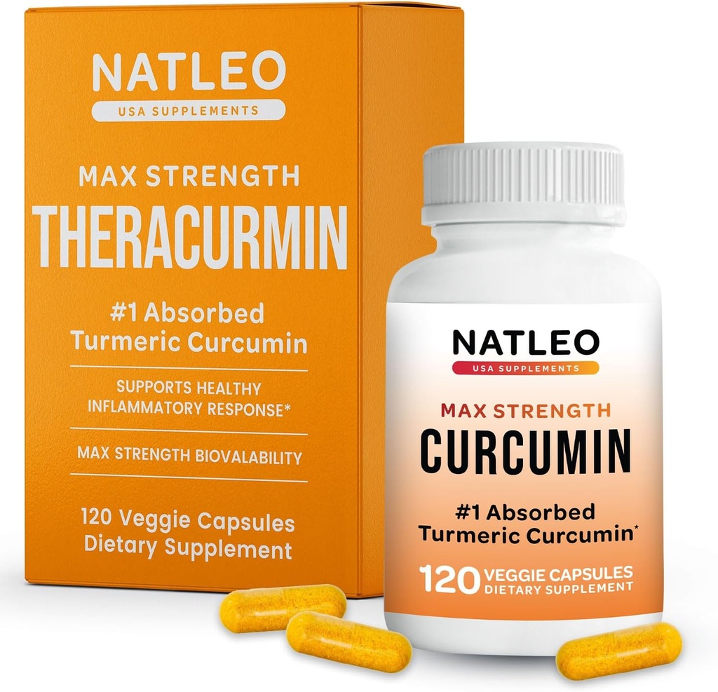 Theracurmin Turmeric Curcumin Supplement, 120 Count, High Absorption Turmeric & Curcumin - Suplemento Conjunto para Hombres y Mujeres - 42.6X Más Bioavailablity
