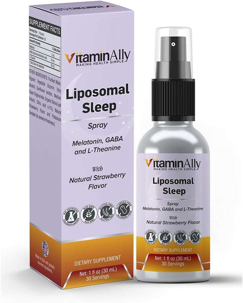 Liposomal Liquid Sleep Spray | Relaxation and Sleep Support | Vegan | Non-GMO | Sugar Free | Gluten Free | 30 Day Supply