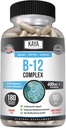Kaya Naturals B-12 Complejo ← Suplemento Multivitamínico para Mujeres &amp; Hombres Silenciosos Energía y Metabolismo Booster Ø Suplemento de vitaminas con Biotina, Choline, Inositol, Folate y Vitamina C – 180 Cuenta