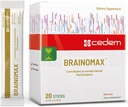 Suiza BRAINOMAX 20 Powder Sticks, Brain Booster Supplement, Cherry-Vanilla Flavor with Citicoline, N-Acetyl-L-Carnitine, Nootropic Brain Supplements for Memory and Focus, Cognitive Support