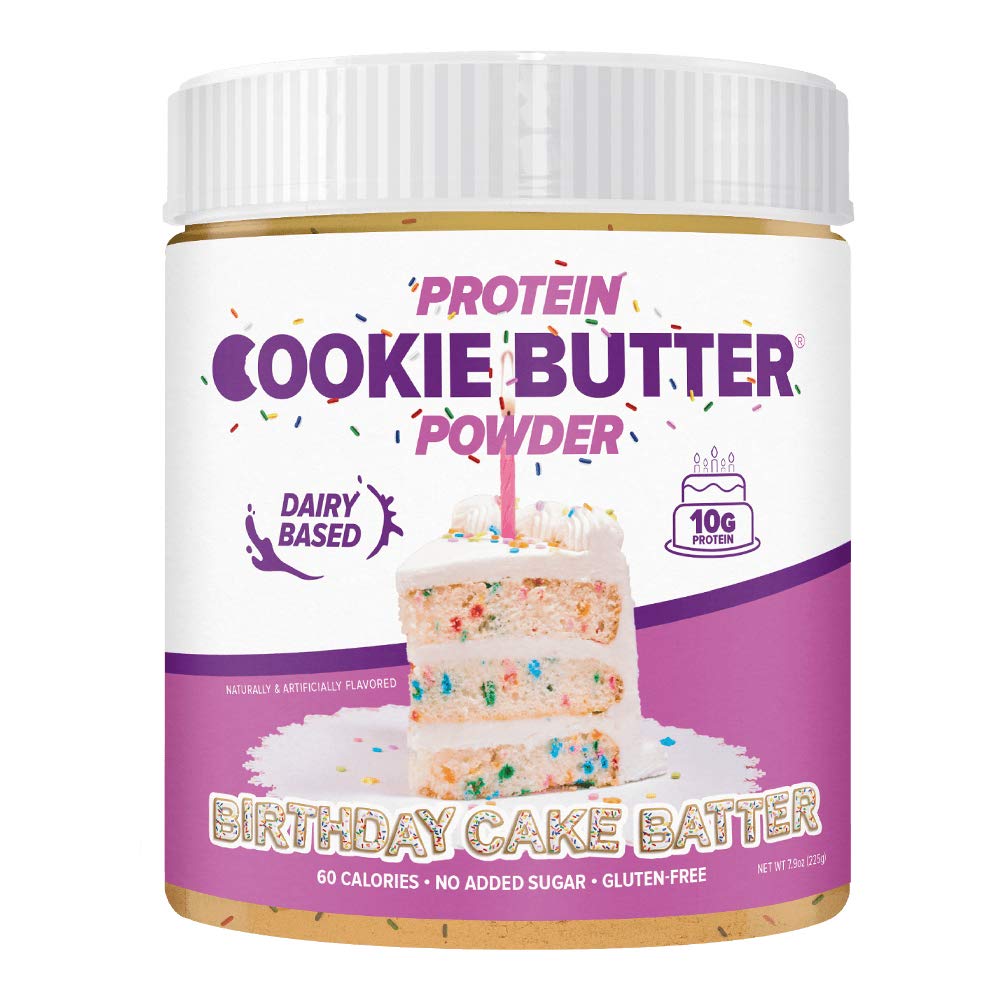 Flexible Dieting Lifestyle Whey Protein Cookie Butter Powder - Cake Batter de Cumpleaños ¦ Keto-Friendly, Low Carb, No Añadido Sugars, Gluten-Free ← Fácil de mezclar, hornear y esparcir ← 7.9oz