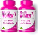 ALFA VITAMINS Multi Mujeres Vitaminas Suplemento dietético con vitaminas esenciales " Minerales para Mujeres - Aminoácidos + Antioxidantes - 100 Tabletas (2 Pack)