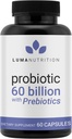 Probióticos de Luma Nutrición 60 Billones CFU con Prebióticos - Probióticos para Mujeres y Hombres - Formulado para Salud Enzima Digestiva - Vegan &amp; Gluten-Free - 60 cápsulas