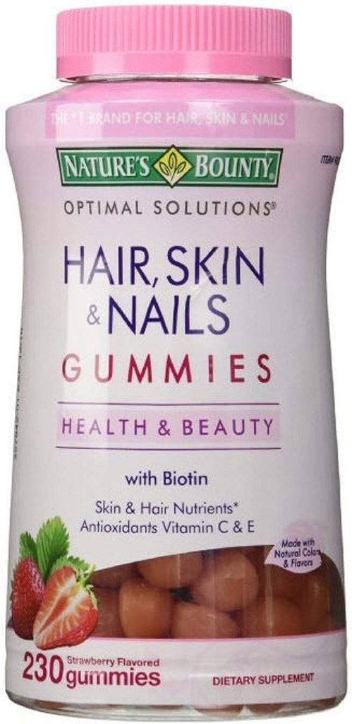 Nature's Bounty Hair Skin and Nails, 230 Gummies, 230 Count (Pack of 1)