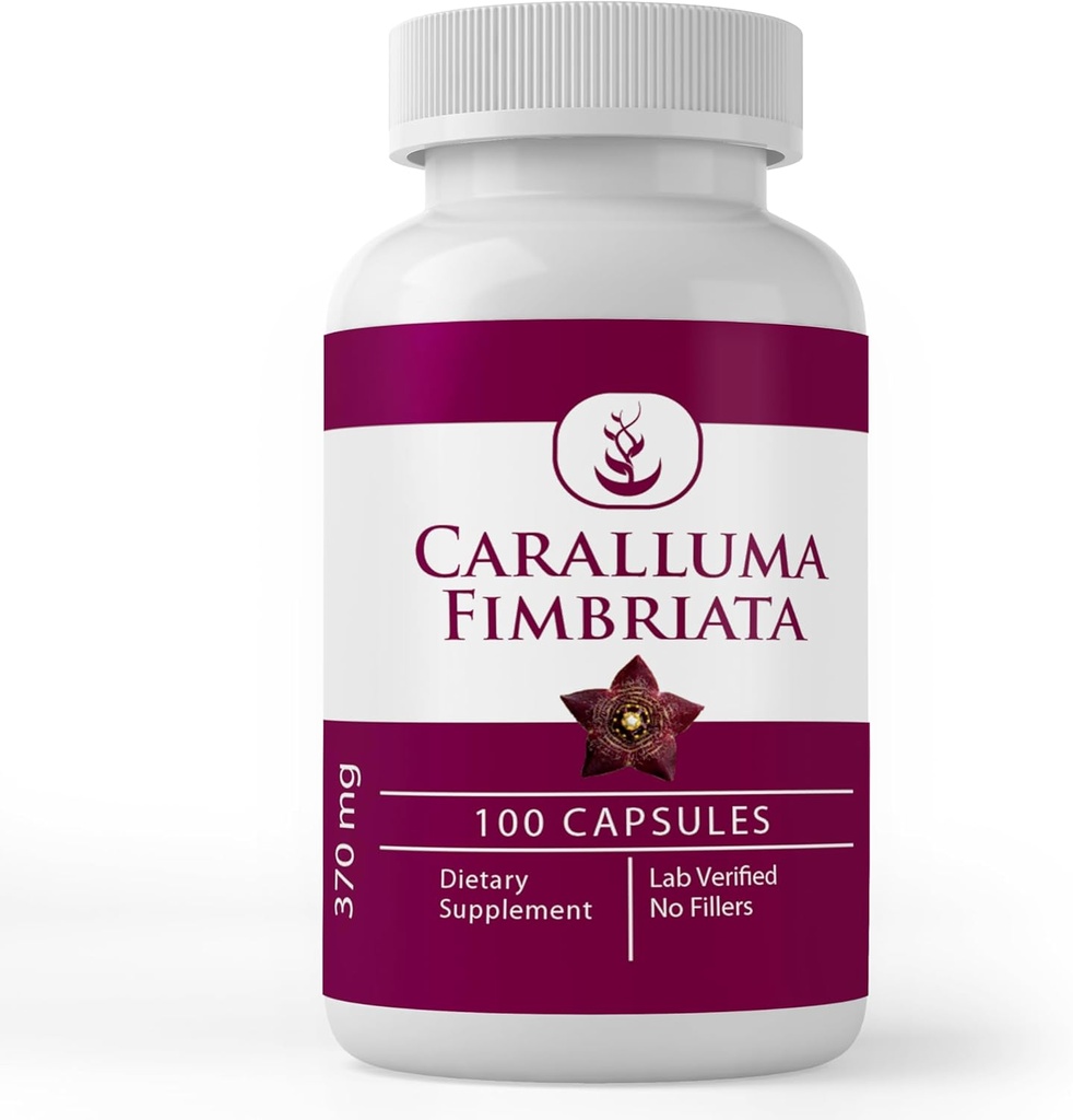 PURE ORIGINAL INGREDIENTES Caralluma Fimbriata, (100 cápsulas) Siempre puro, sin aditivos ni artillería, Lab Verified