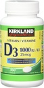 Kirkland Signature Vitamina D3 1000 UI, 360 Tabletas