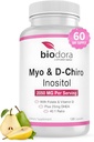 Myo adulto D-Chiro Inositol Suplemento, con Folate y Vitamina D, 40 a 1 Ratio, Incluye DHEA, Ayuda en Equilibrio de Hormonas, Función Ovárica, 2050 mg por Serving, 120 cápsulas