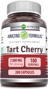 Amazing Formulas Tart Cherry Extract 700 Mg Extract (10:1) Por Serving Capsules Suplemento Silencio Equivalente a 7000 Mg ← Non-GMO TEN Gluten Free ← Made in USA (1 Pack  200 Count)