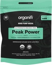 Organifi Peak Power, Pre Workout Powder para apoyar la hidratación, con Lion's Mane y Guayusa